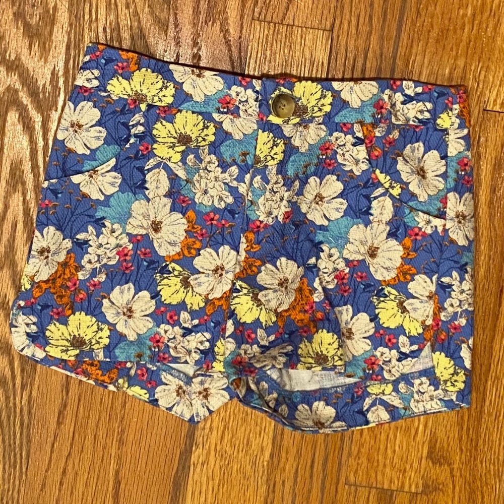 Zara Girls Floral Shorts - Size 6